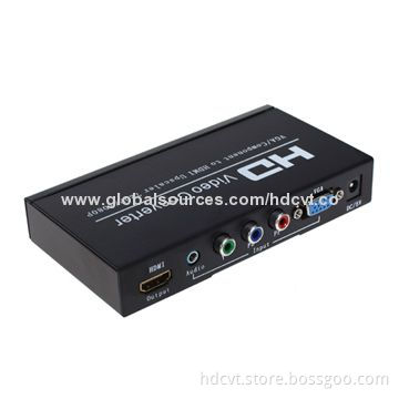 VGA/YPbPr to HDMI® Converter, Upscaler Scales General PC/HD Resolution HDMI® 1,080P Output